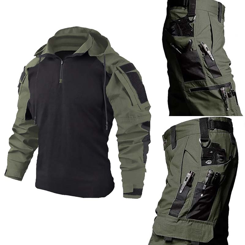 Hunting Outdoor Clothing - Conjunto de uniforme militar táctico, camisa