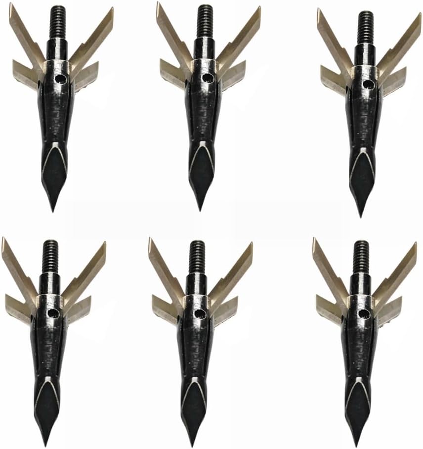 Crossbow Bolt Broadhead - Paquete de 6 Puntas de Caza