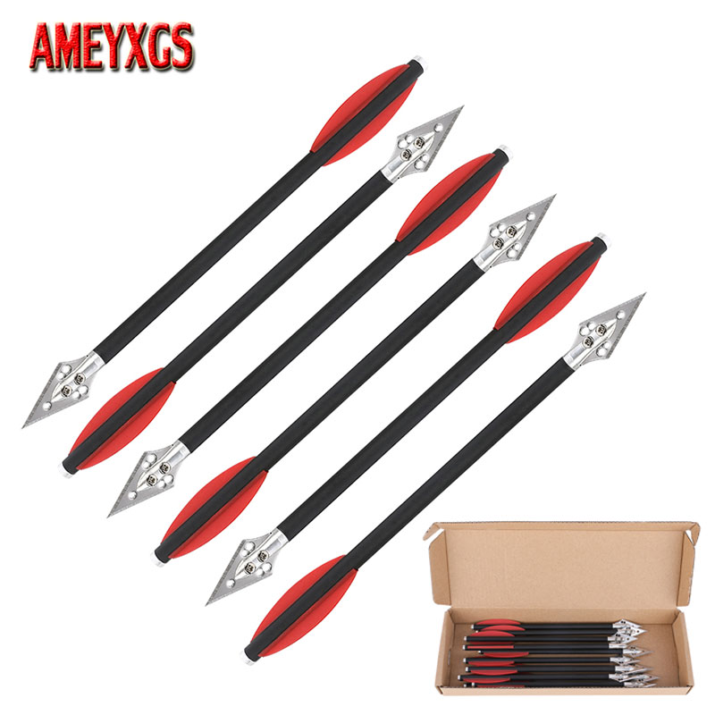 Crossbow Bolt Broadhead - Flecha de carbono mixta de 6/12
