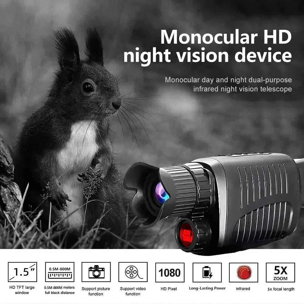 Visión nocturna monocular HD d - Outdoor Hunting Range reseña y precio