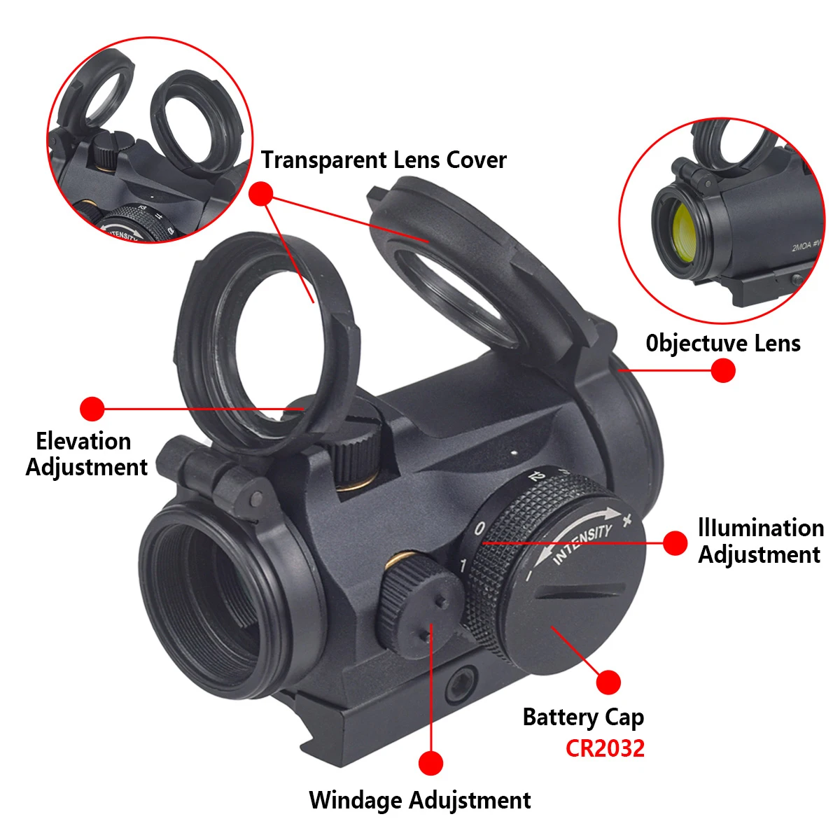 Mira táctica T01/02 2MOA de pu - Outdoor Hunting Range reseña y precio