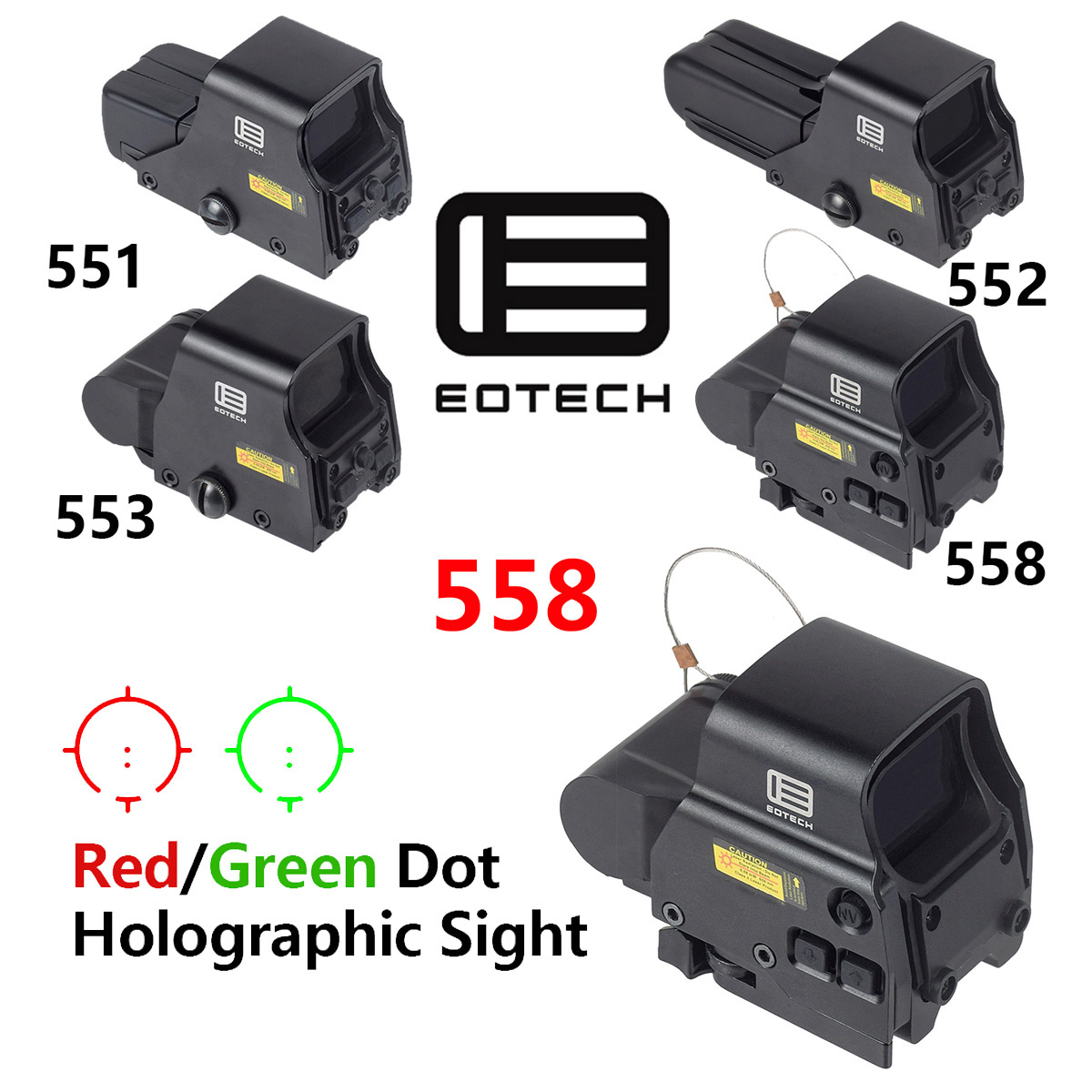 Mira Holográfica Eotech 551 55 - Outdoor Hunting Range reseña y precio