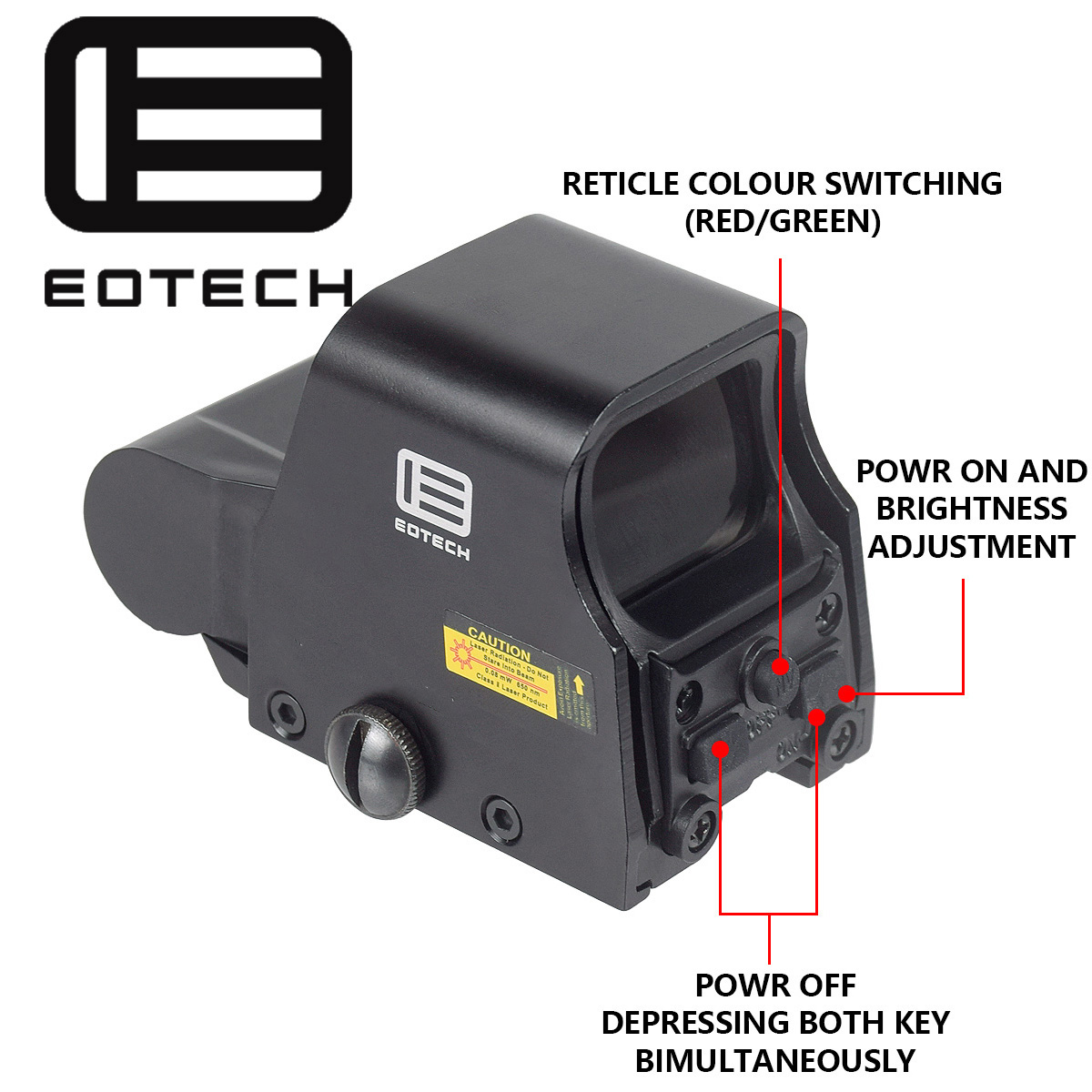 Mira Holográfica Eotech 551 55 - Outdoor Hunting Range reseña y precio