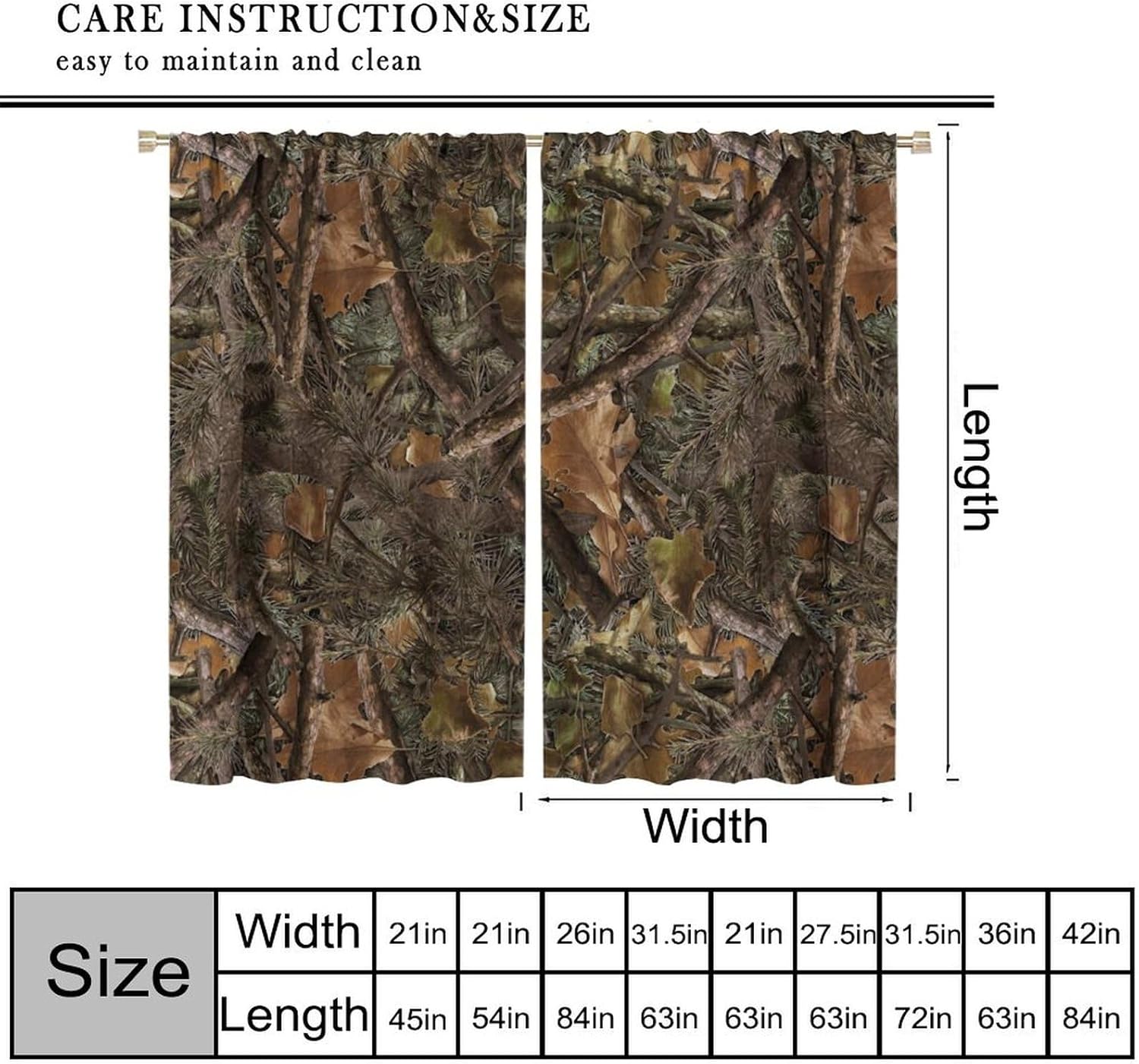 Cortinas opacas de bosque de c - Hunting And Camping In Forest reseña y precio