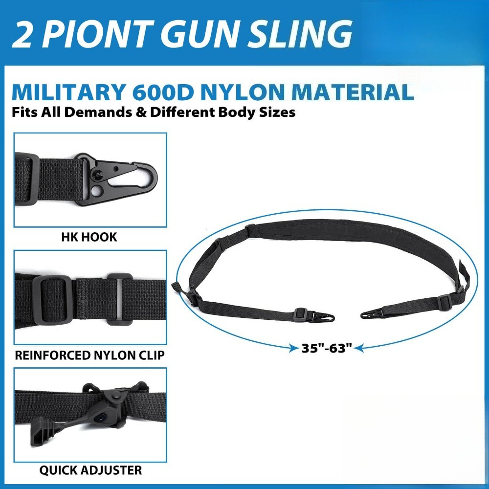 Correa Táctica de 2 Puntos par - Rifle Sling Swivel reseña y precio