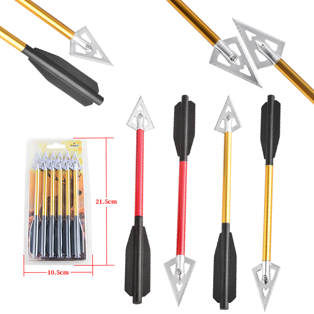 6/12 Uds flecha corta pernos d - Crossbow Bolt Broadhead reseña y precio