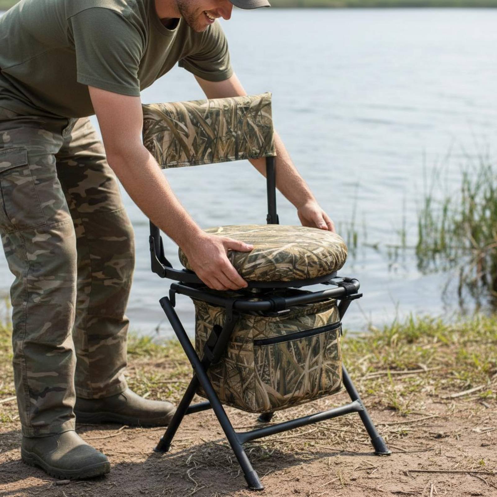 Silla de Pesca Plegable, Tabur - Hunting And Fishing Outdoor Chairs reseña y precio