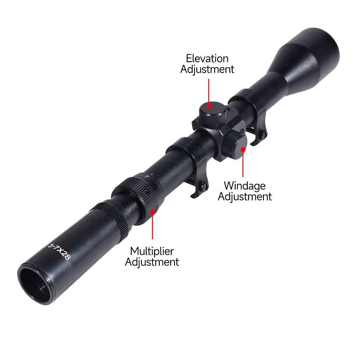 Mira Óptica 4x20/4x28/3-7x20/3 - Outdoor Hunting Range reseña y precio