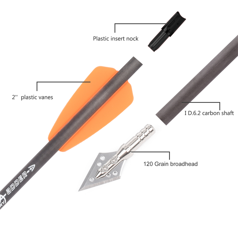 Flecha de perno de ballesta Ca - Crossbow Bolt Broadhead reseña y precio