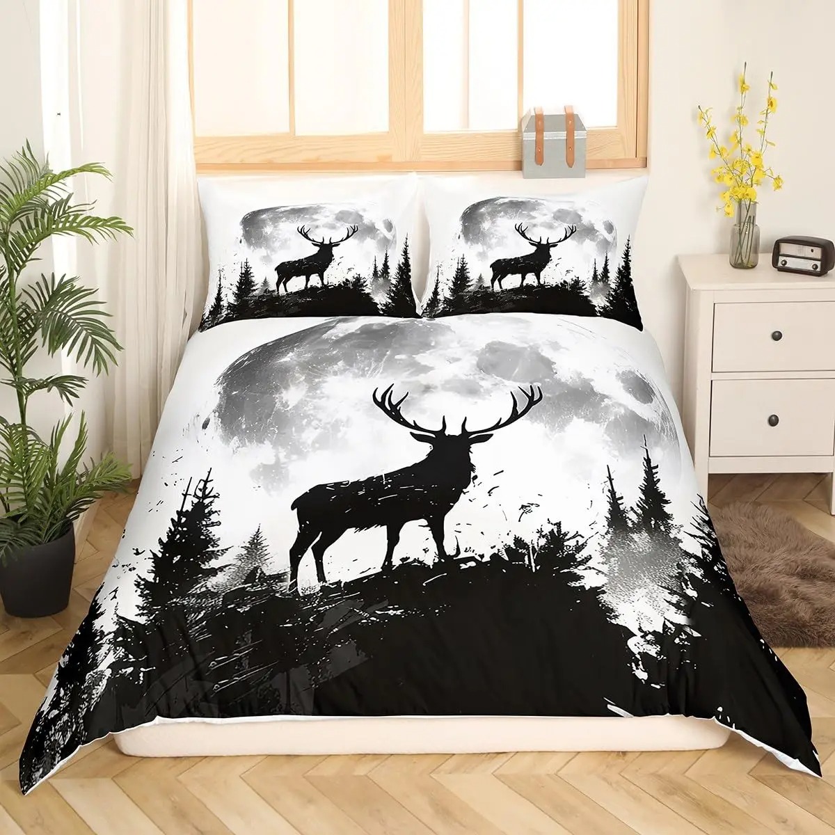 Funda nórdica Deer Elk, funda  - Hunting And Camping In Forest reseña y precio